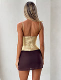 MIDORI METALLIC BANDAGE TOP GOLD