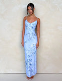 JULIANNA DRESS BLUE FLORAL CERAMIC FLORAL
