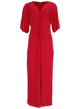 Twist Front Maxi Dress Red