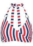 Laguna Wrap Underwire Top Americana Stripe Large