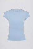 Cut Out Longline T Shirt in Sky