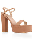 Platform Chunky Heels Tan