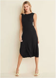 Crochet Back Midi Dress Black