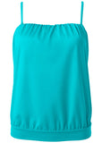Blouson Bandeau Tankini Top Aqua Reef