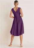 Ruffle High Low Dress Purple