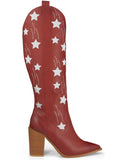 Americana Cowgirl Boots Red