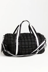 Haylie Active State Black Quilted Duffle Bag SALE
