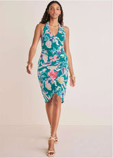 Halter Wrap Dress Paradise Floral