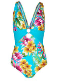Barbados One Piece Swimsuit Highlighted Tropic