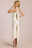 Scarf Detail Midaxi Dress in Pearl