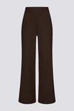 Ribbed Knit Wide Leg Joggers in Pecan