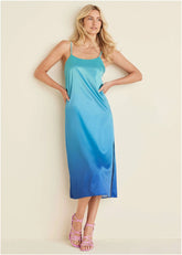Midi Slip Dress Atlantis Ombre