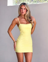 MIDORI BANDAGE DRESS YELLOW