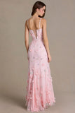 Embellished Corset Gown in Baby Pink
