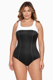 Plus Size Colorblock Touche One Piece