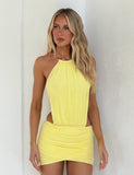 EVANNA MINI DRESS YELLOW
