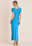 Tie Side Maxi Dress Blue