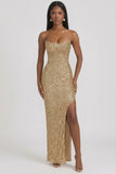 Embellished Corset Gown in Gold