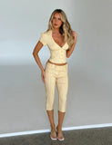 KITTIE CAPRI YELLOW STRIPE