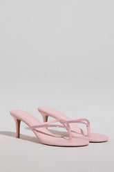 Heeled Sandal in Blush Pink