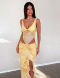 THEO TOP LEMON BUTTERFLY PAISLEY