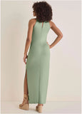 Halter Maxi Dress Iceberg Green