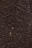 Embellished Scoop Neck Thigh Split Maxi Dress in Brown
