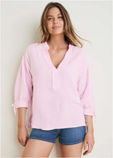 Textured Oversized Blouse Lilac