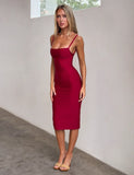 MIDORI MIDI BANDAGE DRESS CHERRY