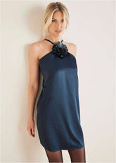 Rosette Halter Mini Navy