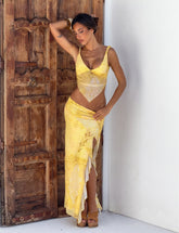 THEO SKIRT LEMON BUTTERFLY PAISLEY