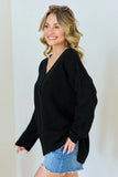 Blaire Black V Neck Sweater SALE