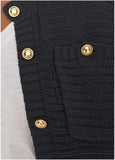 Button Detail Cardigan Jet Black