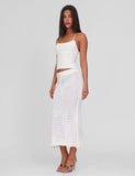 EMELYN MIDI SKIRT CREAM