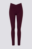 Soft Active V Waist Leggings in Burgundy