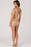 Embellished Micro Mini Skirt in Gold