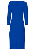 Ponte Ruched Dress Blue