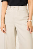 Stretch Twill Patch Pocket Wide Leg