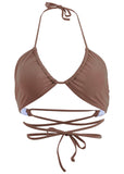 Ibiza Triangle Bikini Top Mahogany Shine