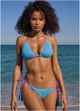 Crochet Bahamas Bikini Top Aqua Orchid