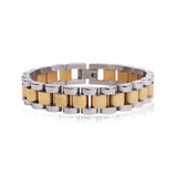 Vega Silver and Gold Band Bracelet