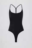 Cut Out Bodysuit in Black