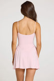 Modal Lace Trim Mini Dress in Baby Pink
