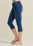 Cindy Capri Jeans Dark Wash