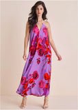 Beaded Halter Maxi Offset Sensual Bouquet