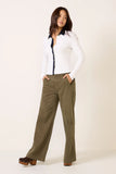 Knit Contrast Long Sleeve Polo