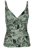 Paros Underwire Tankini Top Sketchy Palms