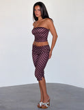 VALI POLKA DOT CAPRI CHOCOLATE PINK DOT