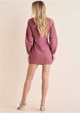 Balloon Sleeve Mini Dress Polignac