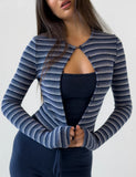 TIMARA CARDIGAN NAVY STRIPE